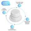 luxlead RV Plumbing Vent Caps - Camper Vent Cap Replacement for RV Trailer Camper Motorhome, RV Roof Sewer Vent Cover Caps Kit for 1 to 2 3/8 Inch Pipe - White (2 Pack)