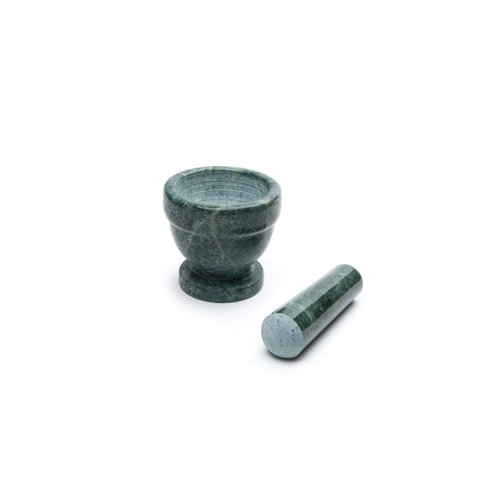 Fox Run Marble Mortar and Pestle, Green , 3"