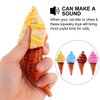 4Pcs Catnip Cat Toys Ice Cream Shaped Pet Chew Bite Kicker Plush Musical Toy for Cat Kitten Kitty