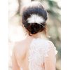 Latious Feather Bride Wedding Hair Comb White 1920s Flapper Hair Pieces Fascinator Hair Accessories for Women and Girls