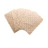 N'icePackaging 200 Qty 6" x 9" Decorative Flat Paper Gift Bags - White Polka-Dot on Brown Kraft Bags - For Sales/Treats/Parties Cookies/Gifts