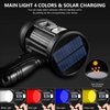 MIXILIN Rechargeable Spotlight, 1000,000 Lumens Handheld Hunting Flashlight Led Spot Light with Cob Light and Solar Panels, Lightweight and Super Bright Spotlight for Hunting Boating Camping