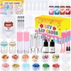 JCOOS Lip Gloss Making Kit, 73PCS Diy Lip Gloss Kit Fun Kids Lip Gloss Make Your Own Lip Gloss Kit Beginner Lip Gloss Set for Teens Gifts for Girls Lipgloss Sets for Girls Women Moisturizing Lip Gloss