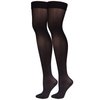 Truform Women's Compression Stockings, 15-20 mmHg, Thigh High Length, Closed Toe, Opaque, Black, Medium