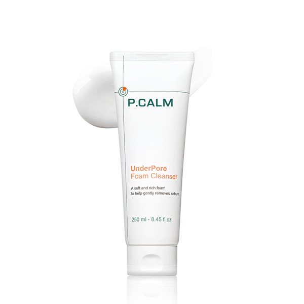 P.CALM Underpore Facial Foaming Cleanser 250 ml | Vegan Deep Pore Cleansing Facial Wash for Sensitive Skin | Korean Skincare