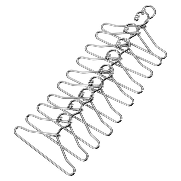 50pcs Doll Clothes Hangers Cute Dollhouse Clothes Miniature Wire Clothes Stand 40mm Silver