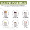 Reusable, Eco-Friendly 4"x6" Cotton Thick Single Drawstring Muslin Bags - Premium Quality (Natural Color) for Gift Bags, Hangover Kit Bags, Produce Bags, Tea Bags for Loose Leaf Tea, Sachet Bags