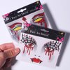 Halloween Face Sticker Sparkling Spider Crystals Face Art Stickers Blood Tears Glitter Face Gems Decals Kid Girl Face Eye Accessories for Cosplay,Make Up,Festival Party