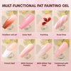Makartt Pat Ombre Gel 6 Nude Gel Nail Polish Colors with Sponge & Nail Brush Gradient Painting Gel Ideal for DIY French Manicure Beginners