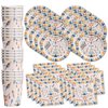 Tribal Boho Birthday Party Supplies Set Plates Napkins Cups Tableware Kit for 16