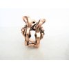 Generic Small mini rose gold copper metal flower rose hair claw clip