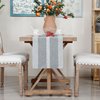 Farmhouse Braided Striped Table Runner Rustic Embroidery Coffee Table Runners for Decorations Weddings Holiday Grey 13x72inch