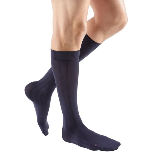 mediven for Men Classic, 20-30 mmHg – Calf High Compression Stockings, Closed Toe Leg Circulation for Men, Compression Dress Socks, Leg Support Compression Coverage, II-Tall, Navy