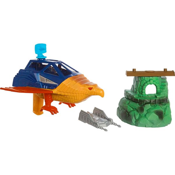 Masters of the Universe Origins Playset with Toy Plane & Accessories, Point Dread Mystical Outpost & Talon Fighter Jet, 5.5-inch Scale