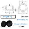 Round Tubing Plugs Dia.1 3/4"(45 mm), Plastic Tubing End Caps Durable Chair Glide for Chair Table Stool Leg Bar Stool Glides Inserts, Fence Plugs, Furniture or Fitness Equipment End Caps