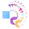 FEPITO Mermaid Party Supplies Pin The Tail on The Mermaid Party Game with 24Pcs Tail Stickers for Mermaid Party Favors, Kids Birthday Party