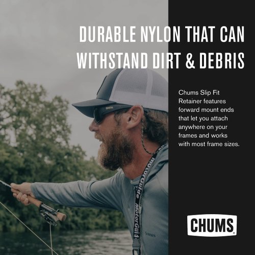 Chums Slip Fit Rope Glasses Retainer - Unisex Adjustable Eyewear Holder Sunglasses Strap (Olive), One Size (12121122)