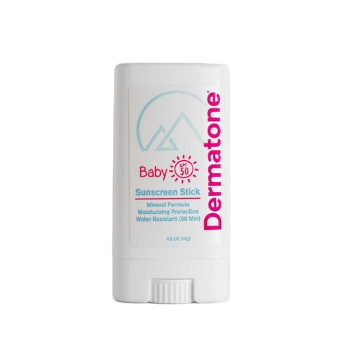 Dermatone Baby Sunscreen Stick SPF50 - Zinc Oxide Mineral Sunscreen for Babies, Toddlers, Kids, Broad Spectrum Fragrance Free Protection, Water-resistant, 0.5 oz (1)