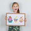 T-Antrix 24 Sheets Make Your Own Cupcake Stickers Make A Face Stickers for Kids Toddlers with DIY Craft Stickers Kids Party Favor Supplies Crafts