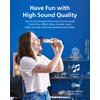 PHILIPS S2508 Portable Karaoke Machine,Party Bluetooth Speaker with 2 Karaoke Microphones,7 H Battery,Multi-Colored Light Modes with Display Screen,6 Vocal Effects,USB,AUX or TF Card Input,Mini,White