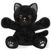 RUODON 10 Inch Black Cat Plush Toy with Bat Wings Stuffed Animal Cat Toy Realistic Kitten Dolls Soft Animal Toys for Halloween Decorations Birthday Gifts
