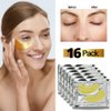 24K Gold Under Eye Patches, Eye Mask,Eye Patches for Puffy Eyes and Dark Circles, Eye Masks Skincare (16 Pair (Pack of 1))
