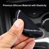 2PCS Bling Car Cup Coaster, 2.75 Inch Auto Car Cup Holder Insert Coasters Silicone Anti-Slip Crystal Rhinestone Drink Car Cup Mat, Universal Vehicle Interior Accessories for Women Girls (Black)