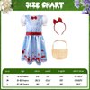 XXLOG Dorothy Costume for Girls Fancy Plaid Dress with Bag and Headband Cosplay Halloween Costumes for Kids M