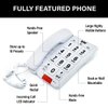 Tyler TBBP-3-WH Big Button Corded Phone with Speakerphone for Seniors and Ease of Use
