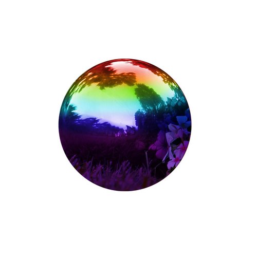 Trademark Innovations Gazing Mirror Ball - Stainless Steel - 8" (Rainbow)