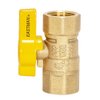 Eastman 1/2 Inch FIP Straight Gas Ball Valve with 1/4-Turn Handle, Brass Plumbing Fitting, 60009