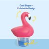Floating Flamingo Shape Chlorine Dispenser for Pools Fits 3" Tablets - Pool Chlorine Floater with Adjustable Flow Vents Balanced Chemical Dispenser [3 Tablet Capacity] 7" Diameter Floater