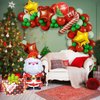 Christmas Balloon Garland Arch kit, Christmas Red White Balloons, Candy Balloons, Santa Balloons for Xmas Party Decorations, Christmas Balloon Decorations Party Supplies