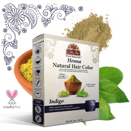 OKAY Pure Naturals HENNA NATURAL COLOR Indigo 50gr