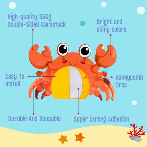 15 Pieces Sea Animal Honeycomb Centerpiece, Ocean Themed Marine Creature Decoration Table Honeycomb Party Supplies for Party Table, Birthday, Baby Shower