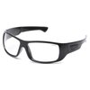 Pyramex Furix Safety Glasses Black Frame Clear Anti-Fog Lens