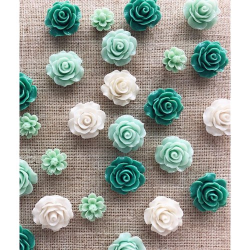 24Pcs Decorative Pushpins,Cork Board Tacks,Bulletin Board Tacks,Thumb Tack Decorative for CorkBoard, Office Organization or Home, Green