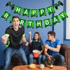 MEETINGU Game Happy Birthday Banner, Gaming Birthday Party Decorations for Boys Kids Game Themed Party Supplies(Green)
