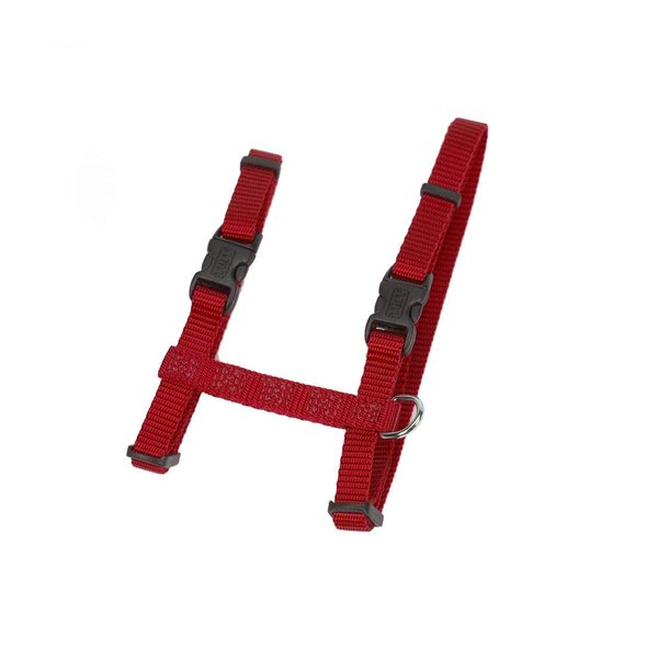 Coastal Pet Figure "H" Adjustable Cat Harness - Outdoor Cat Supply - Comfortable for Cats - Secure Snap-Lock Buckles - Red, 3/8" x 10"-18"