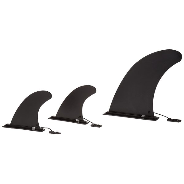 Retrospec Replacement Fins for Inflatable Stand up Paddle Board (Set of 3), Black