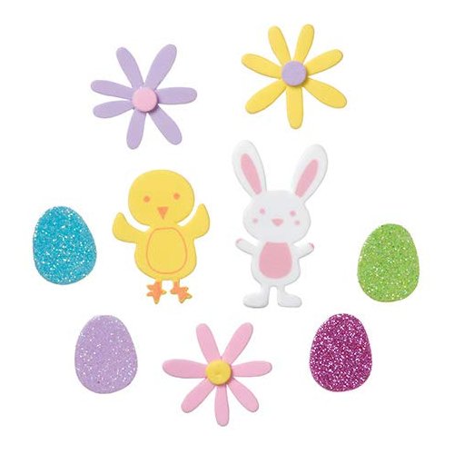 160 Easter Hoppin Down The Bunny Trail Peel Off Foam Stickers~Eggs, Bunny, Flowers, Chicks~Arts & Crafts Supplies