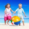Vellibring 4 Pack 20" Summer Inflatable Big Beach Balls Rainbow Swimming Pool Water Games Toys for Kids Summer Party Supplies Decorations