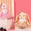 Ruzucoda Ballerina Dolls Plush Bunny Rabbit Soft Toys Ballet Dance Recital Gifts for Girls 15.5 Inches