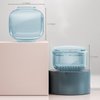 Retainer Case, Retainer Cleaner Case, Unique Denture Bath with Drain Tray, Suitable for Dentures, Denture Bridges, Partial Dentures, Traditional Braces, Etc. (Blue)