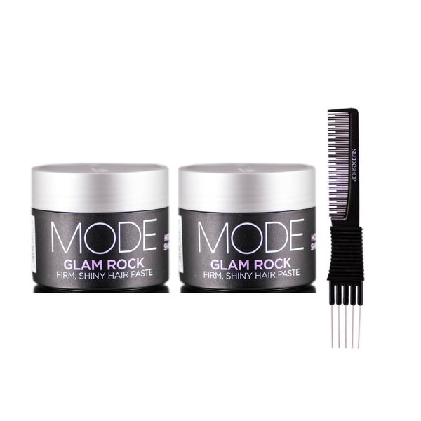 yper Affinage Mode Glam Rock Hair Paste (2.54 oz) with Teasing Comb Pack 2