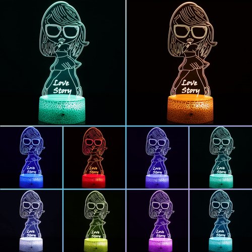AmazerToys Tay Gifts, TS Fans Merch, Decoration for Fans. Table Lamp for Music Party Supplies.Night Light with 16 Colors Change and Timing