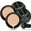 Air Cushion CC Cream Mushroom Head Foundation, Moisturizing BB Cream Makeup Long Lasting Matte Concealer(2 PCS Nude)
