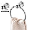 WINCASE Chrome Towel Ring, Bath Hand Towel Holder Crystal, Silver Towel Rack Wall Mounted