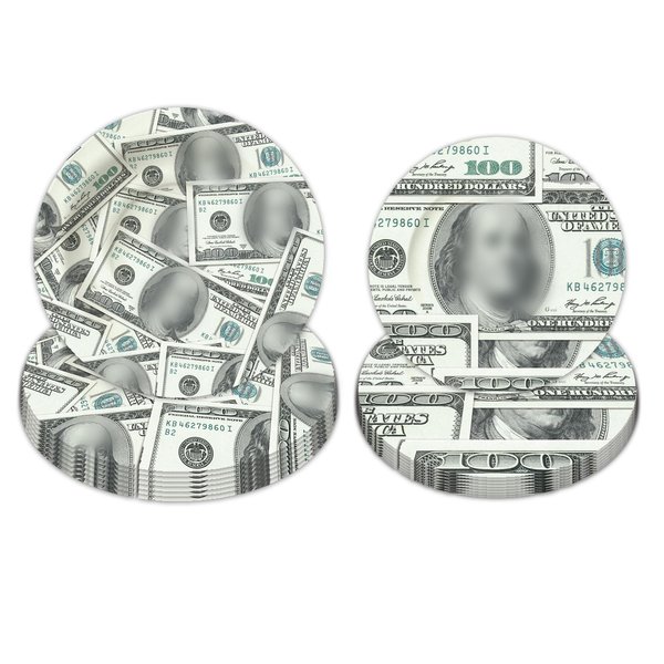 42pcs Dollar Bill Party Plates Money Theme Paper Plates For Birthday Tableware Decorations Currency Symbol Cash Bash Casino Party Supplies Sever 21 Guests