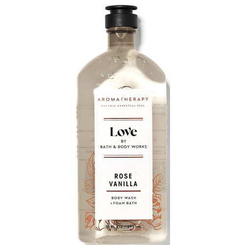 Bath & Body Works Aromatherapy Rose Vanilla Body Wash & Foam Bath, 10 fl oz (Rose Vanilla)